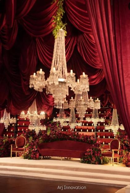 Ceiling and Stage — Reception decor