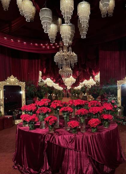 Ceiling and Tablescape — Reception decor