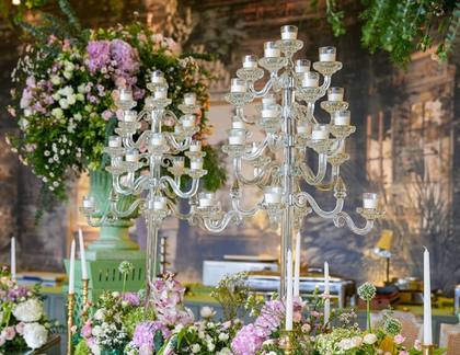 Ceiling and Tablescape — Reception decor