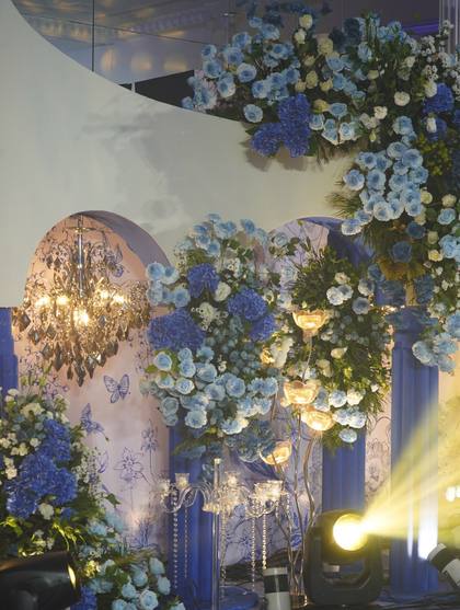 Backdrop and Floral detail — Reception decor — ITC Gardenia Bengaluru