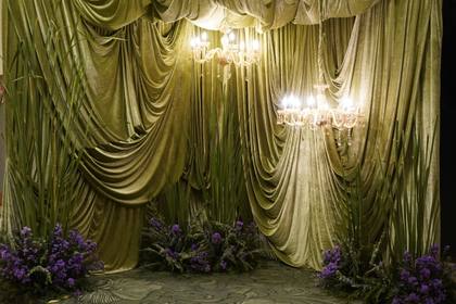 Backdrop and Ceiling — Reception decor — ITC Gardenia Bengaluru