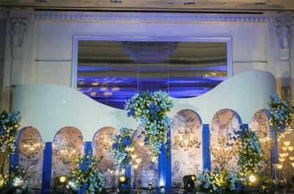 Stage and Backdrop — Reception decor — ITC Gardenia Bengaluru