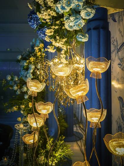 Floral detail and Backdrop — Reception decor — ITC Gardenia Bengaluru