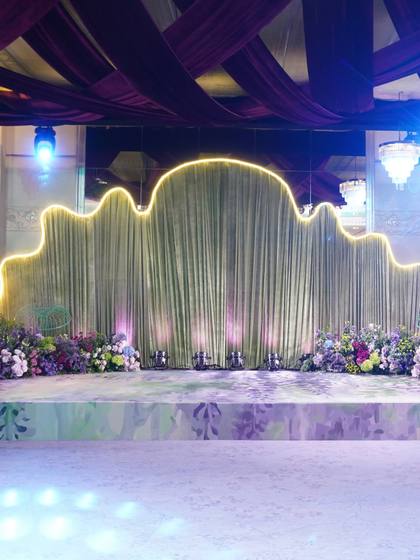 Stage and Backdrop — Sangeet decor — ITC Gardenia Bengaluru