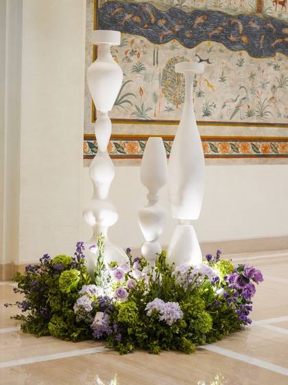Floral detail and Photo-op — wedding decor — ITC Gardenia Bengaluru