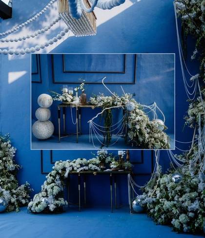 Floral detail and Backdrop — After Party decor