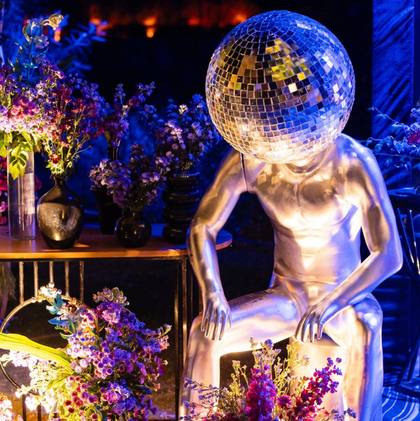 Floral detail and Photo-op — After Party decor