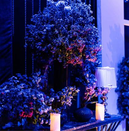Floral detail and Backdrop — After Party decor