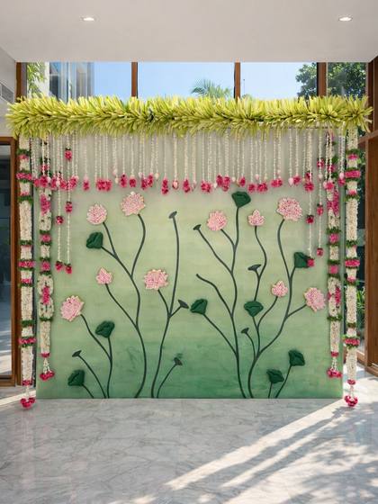 Backdrop — Mehendi decor — Griha Pravesh