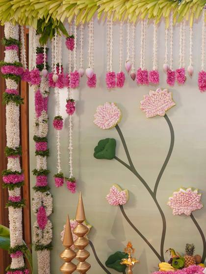 Backdrop — Pelikuthuru decor — Griha Pravesh