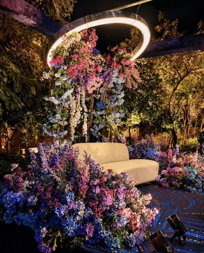 Lounge and Backdrop — Reception decor