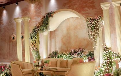 Lounge and Backdrop — Reception decor
