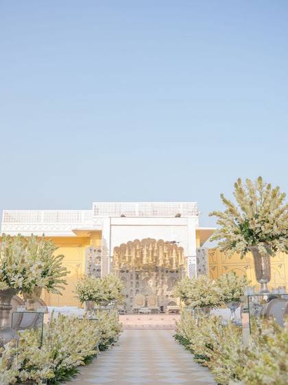 Aisle / Walkway and Backdrop — Wedding decor — The Leela Jaipur