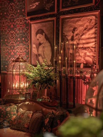 Lounge and Backdrop — Sangeet decor — The Leela Jaipur