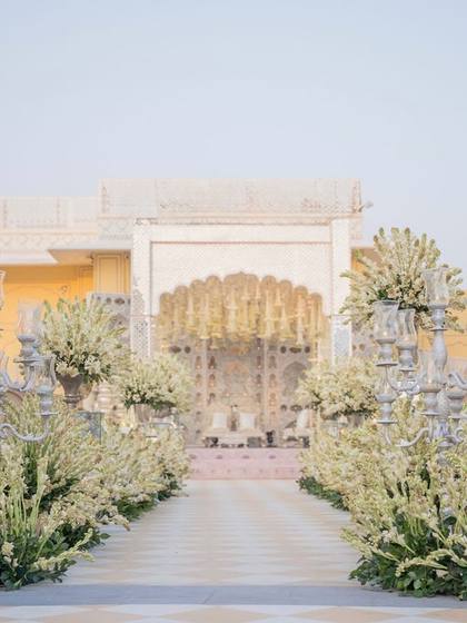 Aisle / Walkway and Backdrop — Wedding decor — The Leela Jaipur