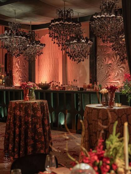 Bar and Ceiling — Reception decor — The Leela Jaipur