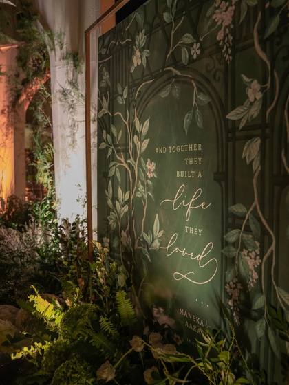 Signage and Backdrop — wedding decor — The Leela Jaipur