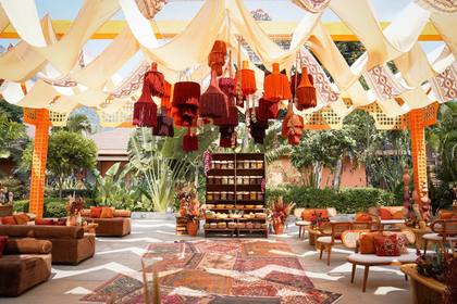 Ceiling and Lounge — Mehendi decor — Mulberry Shades Bengaluru