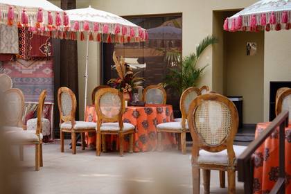 Tablescape and Backdrop — Mehendi decor — Mulberry Shades Bengaluru