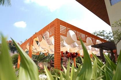 Mandap and Ceiling — Mehendi decor — Mulberry Shades Bengaluru