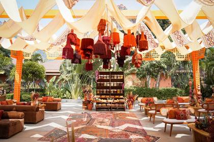 Ceiling and Lounge — Mehendi decor — Mulberry Shades Bengaluru