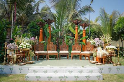 Stage and Backdrop — Mehendi decor — Mulberry Shades Bengaluru