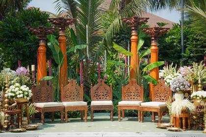 Stage and Backdrop — Pelikuthuru decor — Mulberry Shades Bengaluru