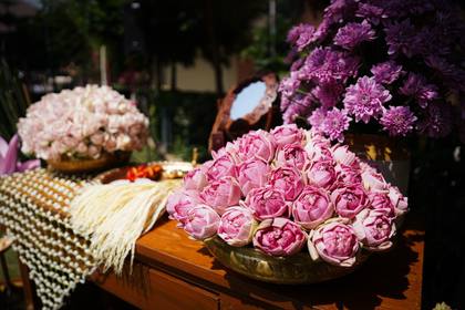 Floral detail — Mehendi decor — Mulberry Shades Bengaluru