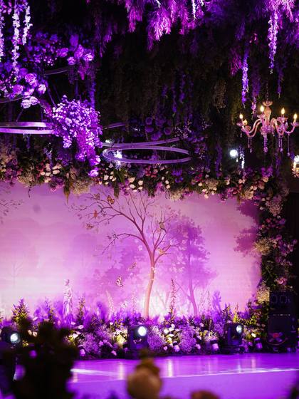Stage and Backdrop — Reception decor — Shangri-La Bengaluru
