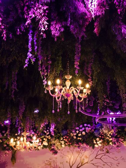 Ceiling — Sangeet decor — Shangri-La Bengaluru
