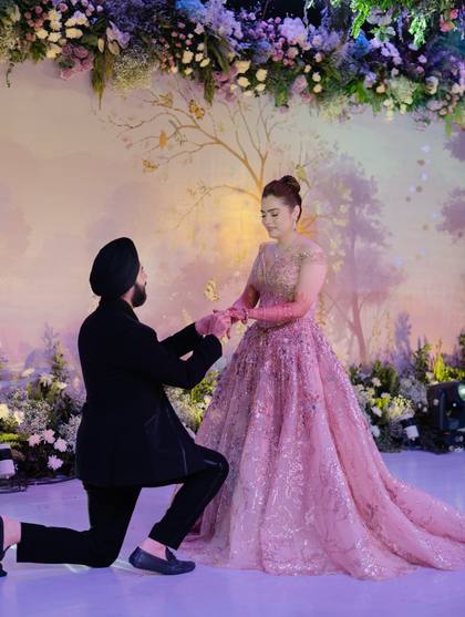 Backdrop and Stage — Reception decor — Shangri-La Bengaluru
