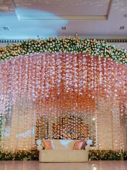 Backdrop and Ceiling — Reception decor — Shangri-La Bengaluru