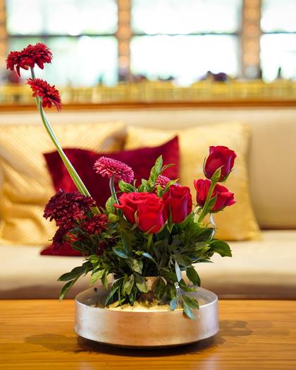 Floral detail — Reception decor — Anantya Bengaluru