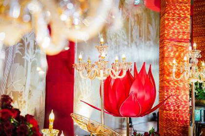Floral detail and Backdrop — wedding decor — Anantya Bengaluru
