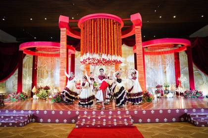Stage and Backdrop — Sangeet decor — Anantya Bengaluru