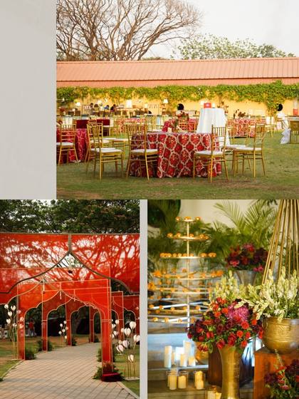 Gate / Entrance and Tablescape — Welcome Lunch decor — Anantya Bengaluru