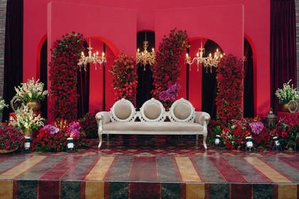 Stage and Backdrop — Reception decor — Smavana