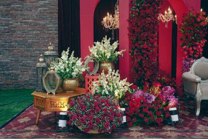 Lounge and Backdrop — Reception decor — Smavana