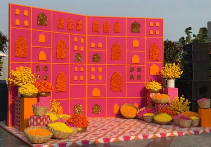 Backdrop and Photo-op — Haldi decor — Merlis Coimbatore