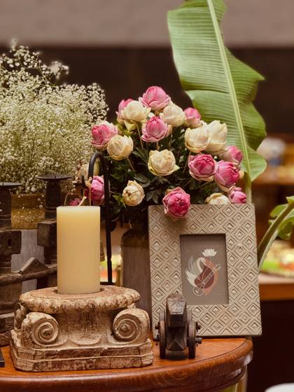 Tablescape and Floral detail — Pelikuthuru decor — Merlis Coimbatore
