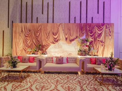 Backdrop and Lounge — Reception decor — Merlis Coimbatore
