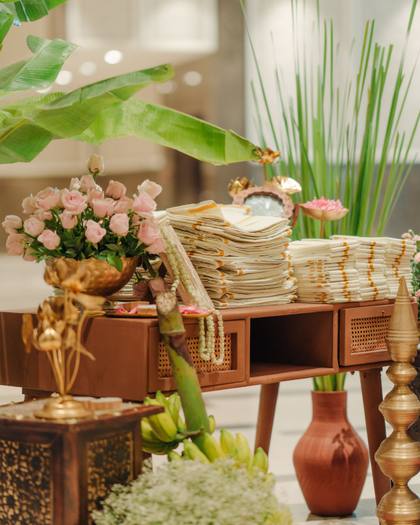 Lounge and Floral detail — Pelikuthuru decor — Merlis Coimbatore