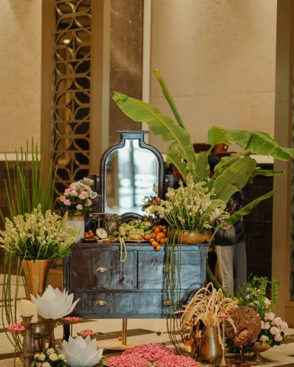 Photo-op and Floral detail — Pelikuthuru decor — Merlis Coimbatore