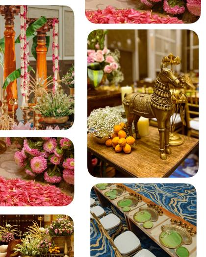 Tablescape and Floral detail — Pelikuthuru decor — Merlis Coimbatore