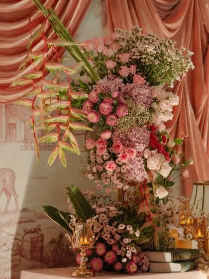 Tablescape and Floral detail — wedding decor — Merlis Coimbatore