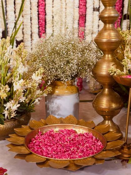 Floral detail and Backdrop — Wedding decor — Merlis Coimbatore
