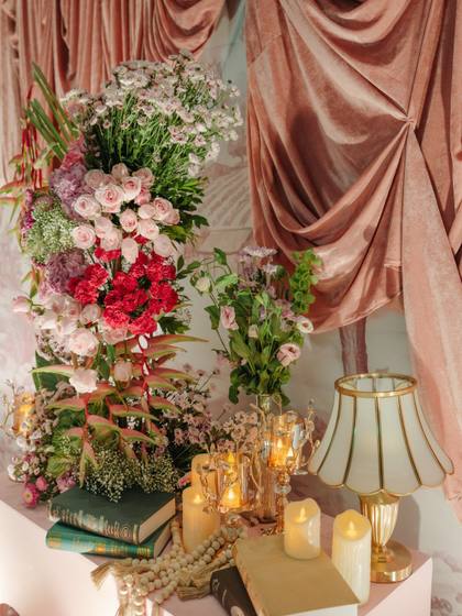 Backdrop and Floral detail — wedding decor — Merlis Coimbatore