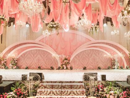 Stage and Backdrop — Reception decor — Merlis Coimbatore