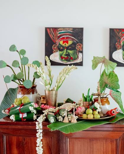 Floral detail — Pelikuthuru decor — South Indian Wedding