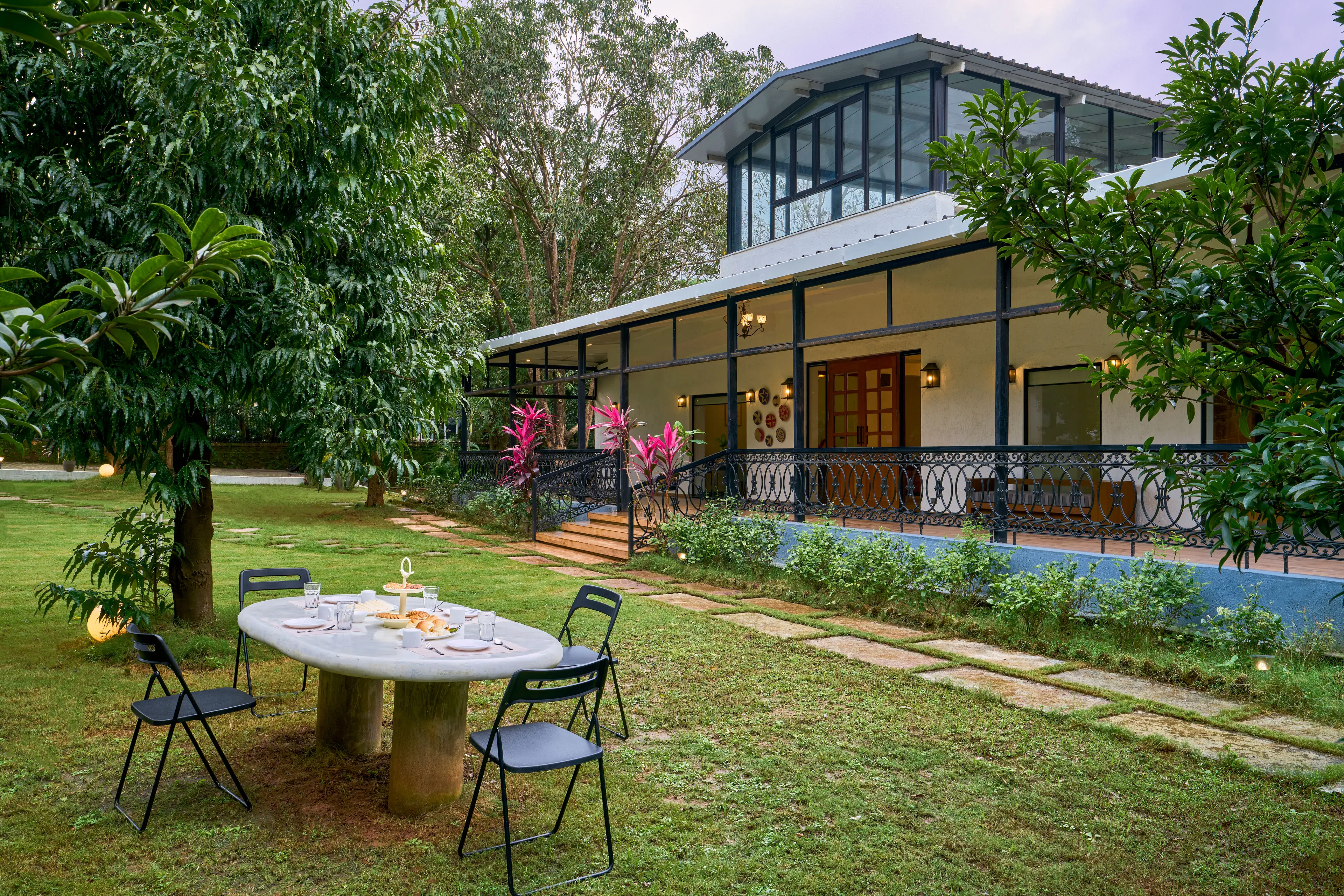 Breakfast Setup in the Lawn